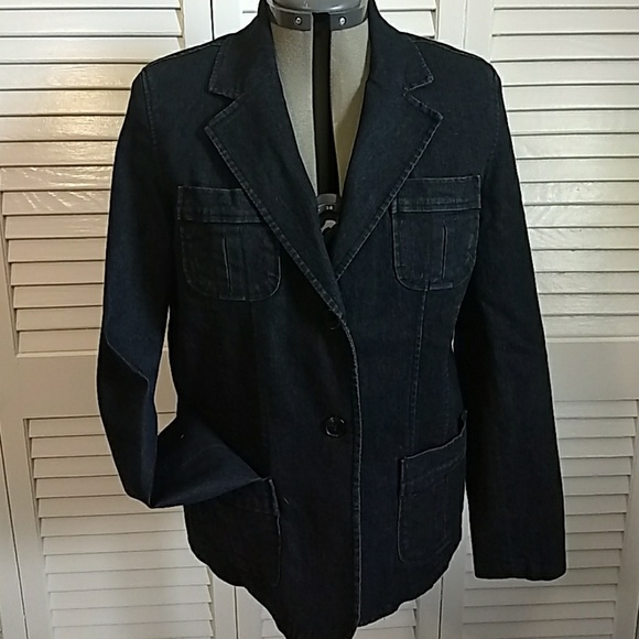 dark denim blazer
